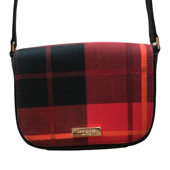 kate spade Handbags - Kate Spade Black Red Plaid Crossbody Purse Bag